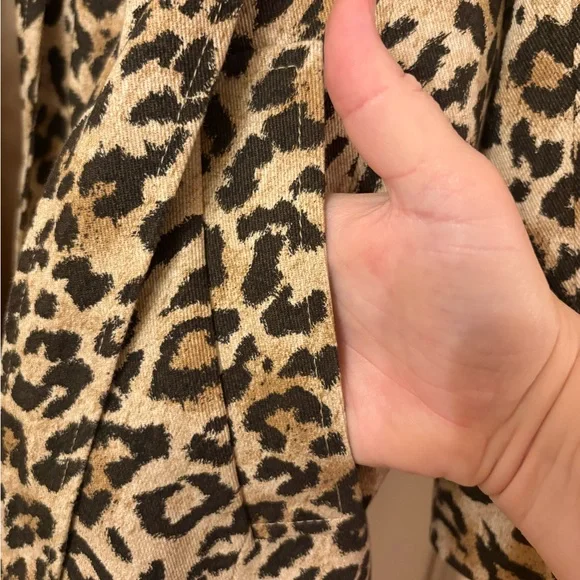 J.Crew Collection Leopard Tailored Trench Coat - Picture 8 of 10